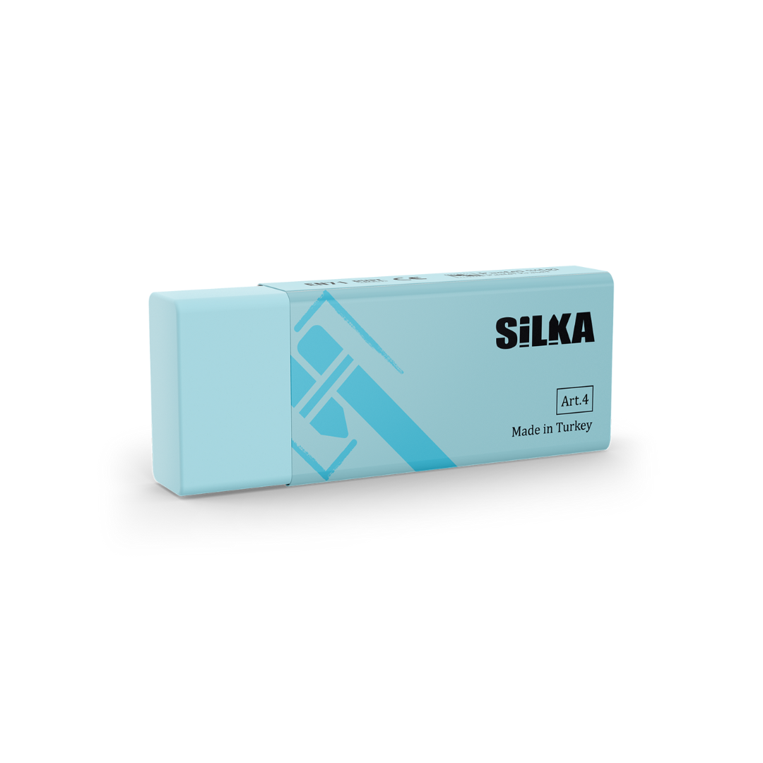 Radiera Pentru Creion, 59.5x22x11mm, Pvc-free, Nu Lasa Reziduuri, Silka Pastel - Culori Asortate