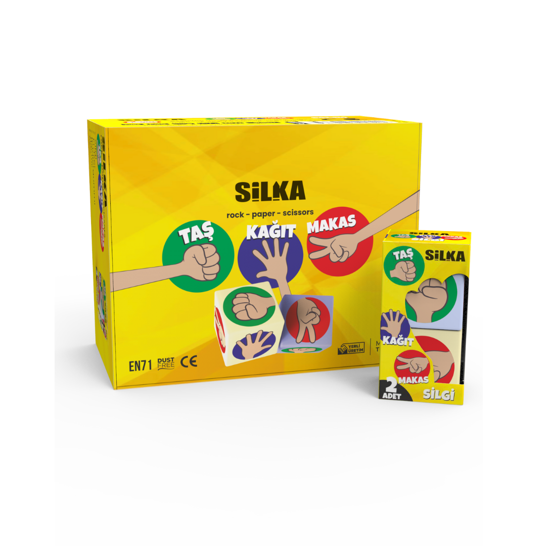 Radiera Pt Creion, 25x25x25mm, Pvc-free, Nu Lasa Reziduuri, 2buc/set, Silka Rock-paper-scissors -for