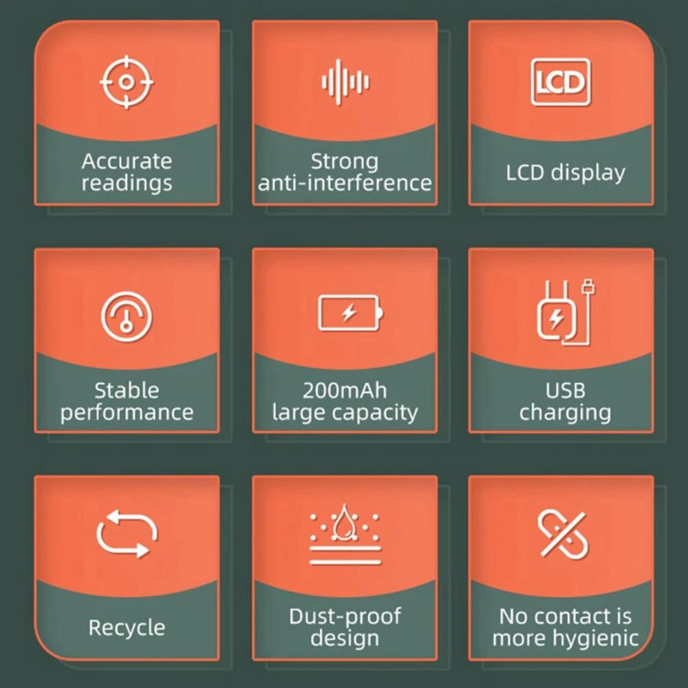 Mini Etilotest, Incarcare prin Cablu Micro-USB, Portabil, Negru