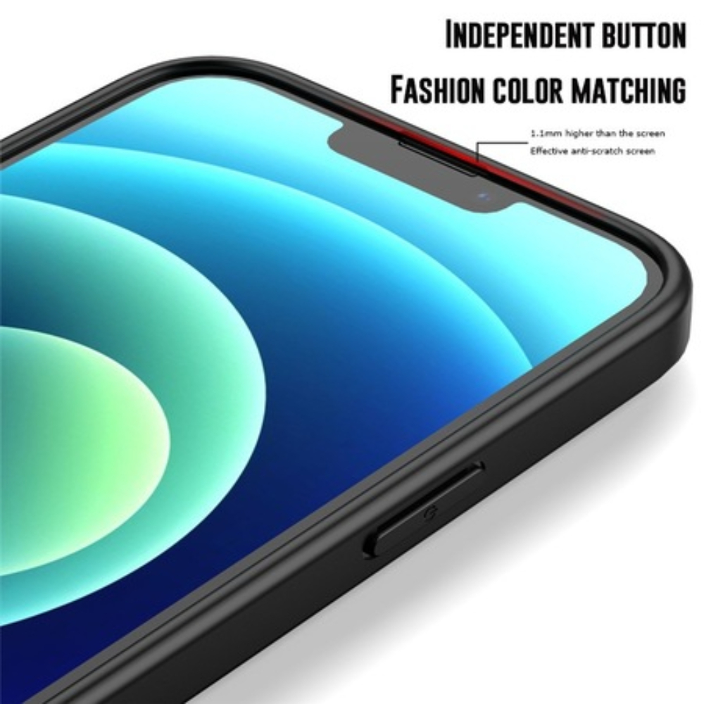 Husa de Protectie pentru Telefon iPhone 12 PRO, din TPU Moale, Transparenta, Impermeabila, Rezistenta la Soc, Anti-Cadere, Transparent cu Negru