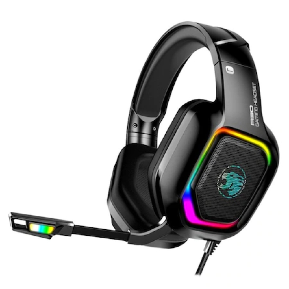 Casti Gaming A30 cu Microfon, Jack 3.5mm, USB, Negre