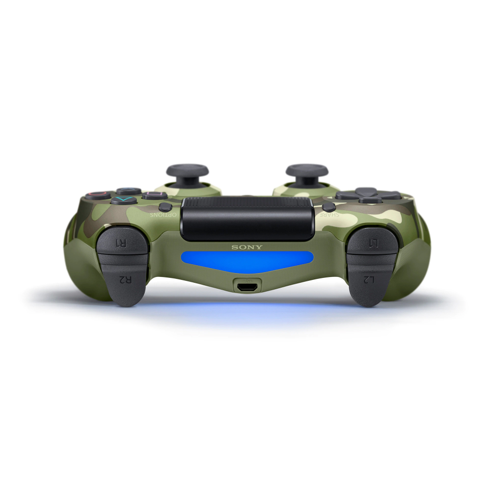 Controller Gamepad Wireless, WAMA, Dualshock, pentru PS4, Conexiune Bluetooth, Difuzor Incorporat, Baterie Incorporata Re-Incarcabila 800mAh, Verde Camuflaj