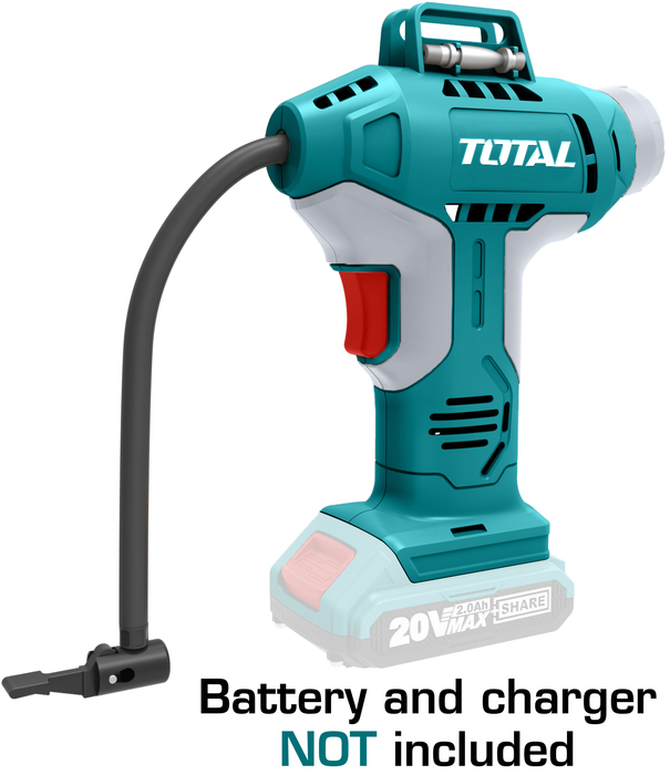 Total - Compresor Aer - 150psi/10bar - Li-ion - 20v (nu Include Acumulator Si Incarcator)