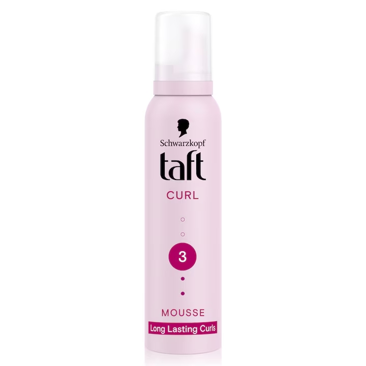 Spuma Modelatoare Taft Curl, Pentru Par Cret Sau Cu Bucle, Nivel Fixare 3, Formula Vegana, 200 Ml