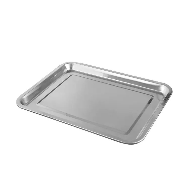 Tava Inox Pentru Servire Dreptunghiulara, Dimensiuni 22x32 Cm, Culoare Argintiu