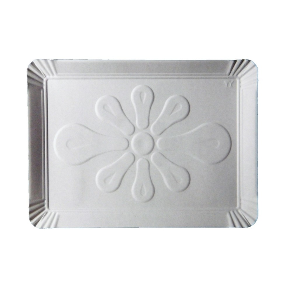 Tavite Albe T10 din Carton Duplex 350 g/mÂ², 18.5x26.5 cm, 100 Buc/Bax - Platouri Cofetarie si Patiserie