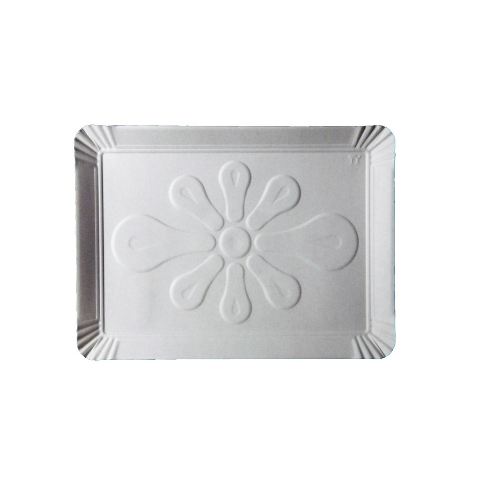 Tavite Albe T6 din Carton Duplex 350 g/mÂ², 19.5x14cm, 100 Buc/Bax - Platouri Cofetarie