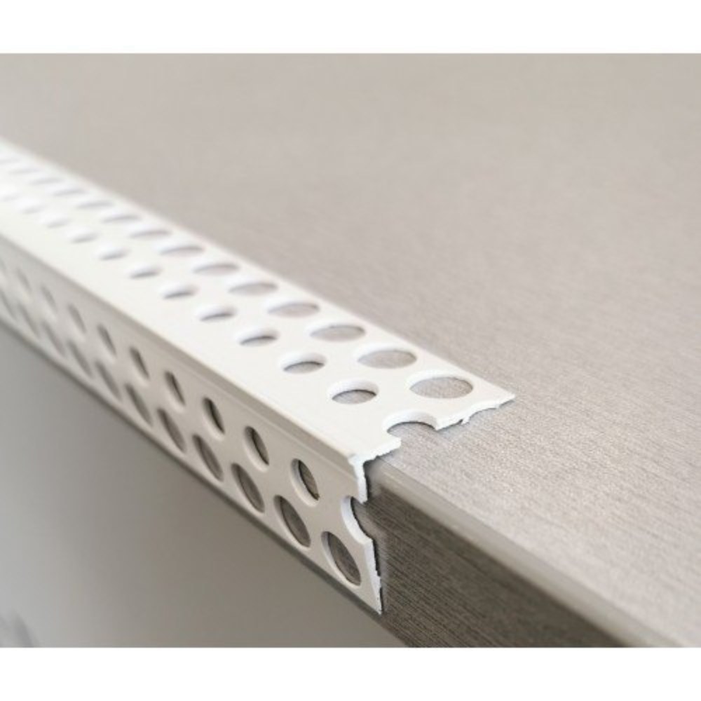 Set 25 Coltare din PVC, 10x10 mm, 2 m, Cu Plasa, Alb, Profil pentru Colt Exterior, Coltar Exterior, Coltar PVC, Profil Colturi, Profil Colturi Exterioare, Profil Protectie Colturi, Profil PVC Colt Exterior, Profil Protectia Colturilor