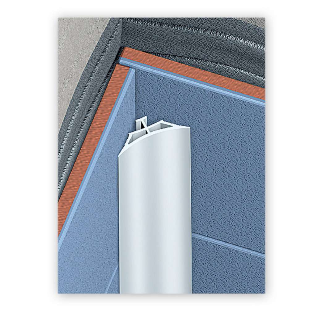 Profil pentru Colt din PVC Portelanat, Alb, 2,5 m