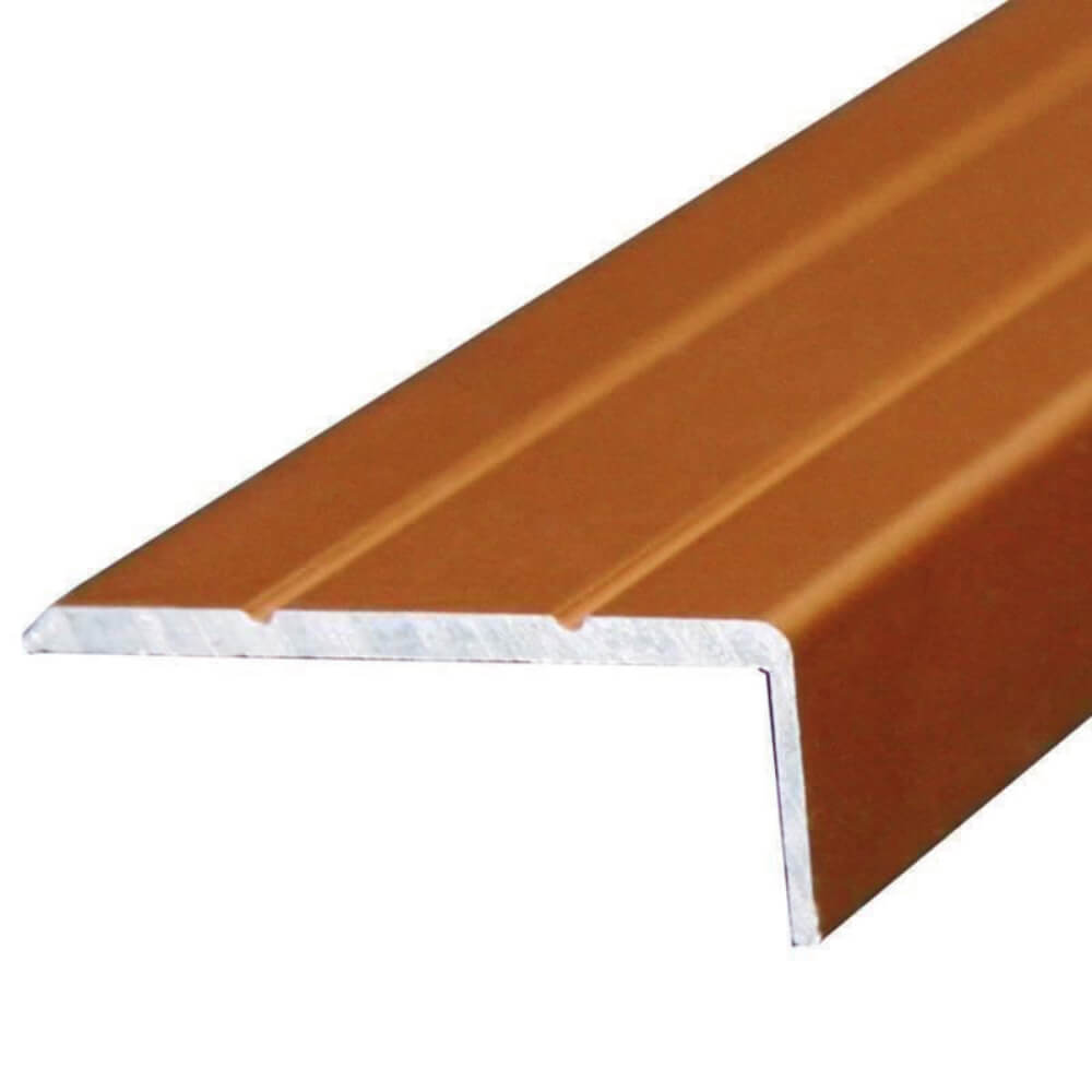 Profil Aluminiu pentru Trepte, 25x10 mm, 2.7 m, Bronz, Model 3126, Profil Trepte, Profil pentru Treapta, Profil Protectie Trepte, Profil pentru Protectia Treptelor, Profil pentru Trepte, Profile pentru Trepte, Profile Trepte