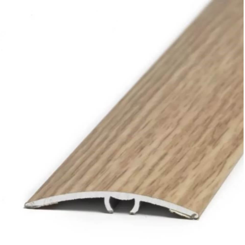 Profil Trecere cu Functie Dubla 4155, 41mm x 2.7m, Aluminiu, Stejar, Profil Trecere Pardoseala, Profil de Trecere Functie Dubla, Profil de Trecere Aluminiu, Profile de Trecere Parchet, Profil Trecere cu Functie Dubla Pardseli