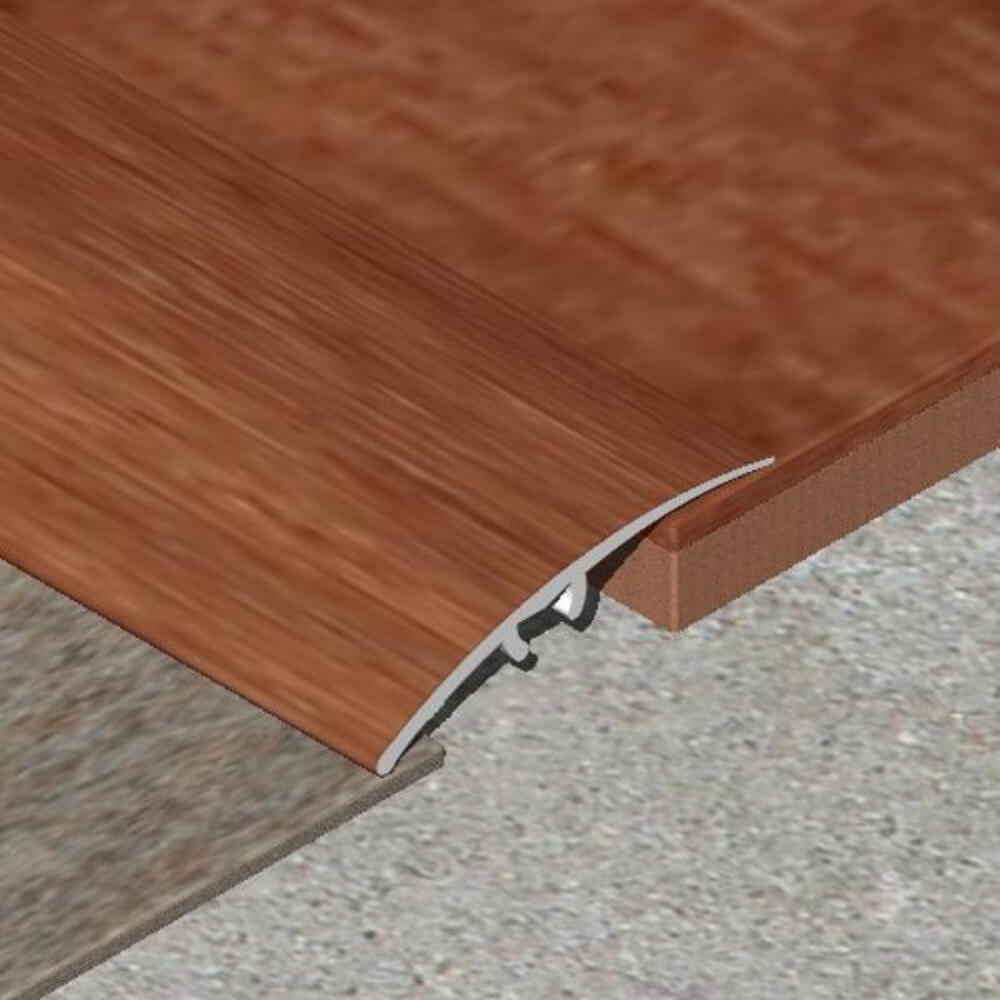 Profil Trecere cu Functie Dubla 4155, 41mm x 2.7m, Aluminiu, Stejar, Profil Trecere Pardoseala, Profil de Trecere Functie Dubla, Profil de Trecere Aluminiu, Profile de Trecere Parchet, Profil Trecere cu Functie Dubla Pardseli