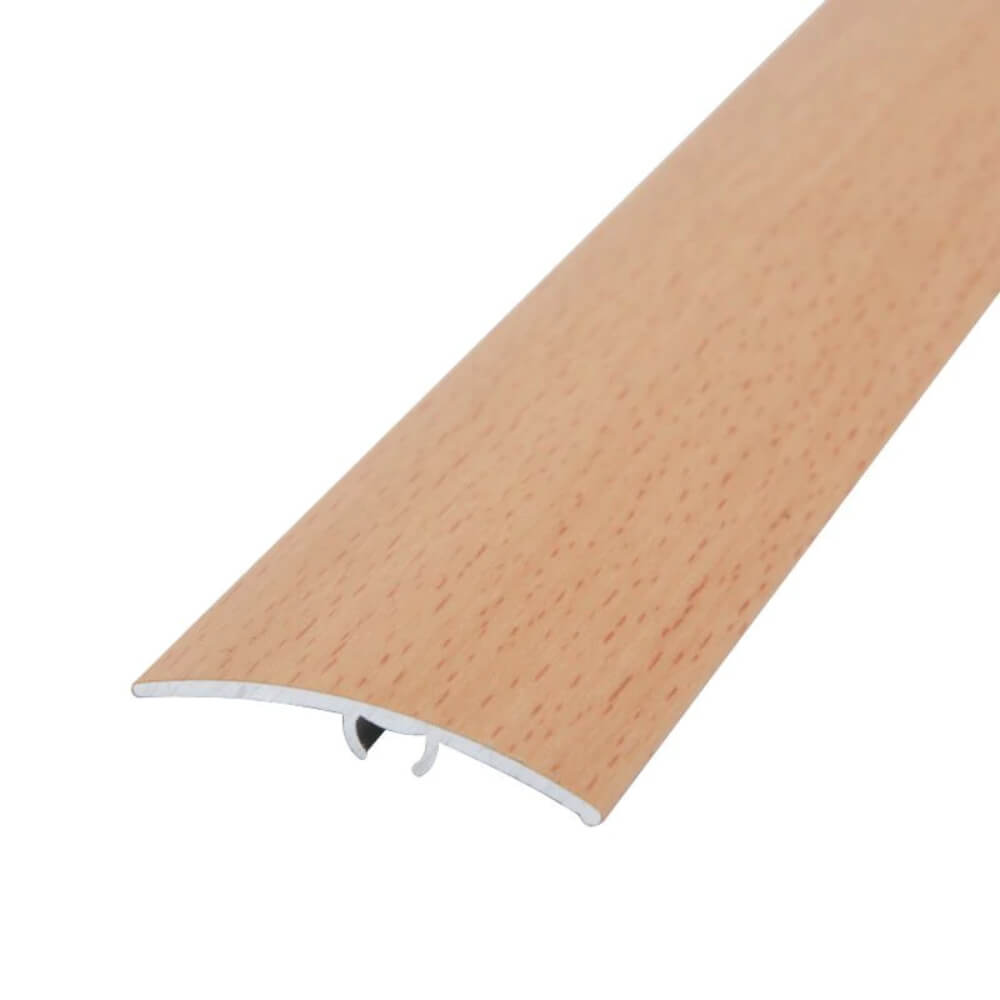 Profil Trecere cu Functie Dubla 4155, 41mm x 2.7m, Aluminiu, Fag, Profil Trecere Pardoseala, Profil de Trecere Functie Dubla, Profil de Trecere Aluminiu, Profile de Trecere Parchet, Profil Trecere cu Functie Dubla Pardoseli