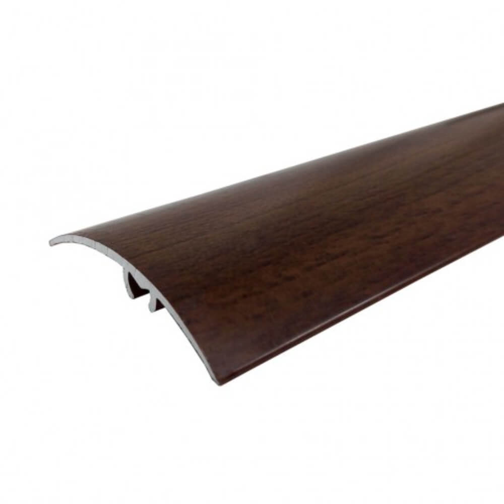 Profil Trecere cu Functie Dubla 4155, 41mm x 2.7m, Aluminiu, Nuc, Profil Trecere Pardoseala, Profil de Trecere Functie Dubla, Profil de Trecere Aluminiu, Profile de Trecere Parchet, Profil Trecere cu Functie Dubla Pardoseli