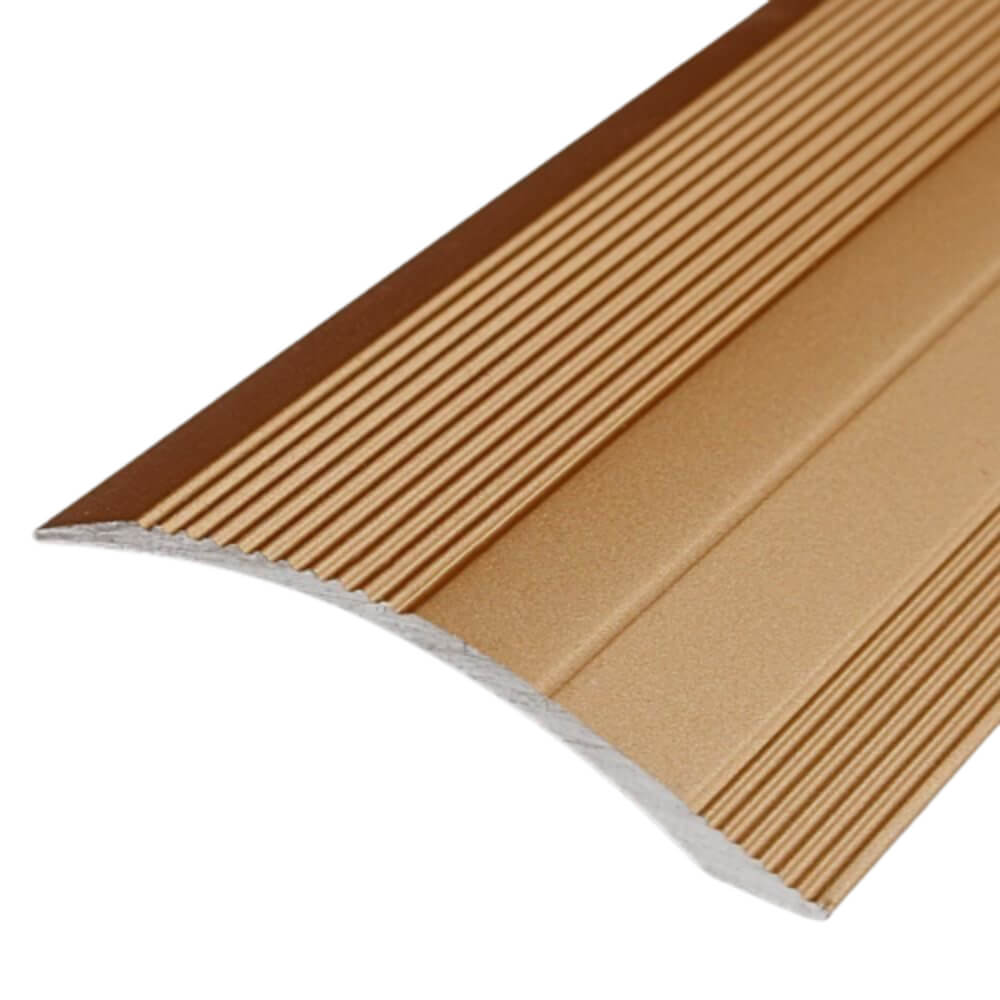 Profil de Trecere din Aluminiu TVA25, Neperforat, 2.7 m, Bronz, Diferenta de Nivel, Profil de Trecere, Profil de Trecere Pardoseli, Profil de Trecere Aluminiu, Profil de Trecere pentru Diferenta de Nivel, Profil Trecere Pardoseli