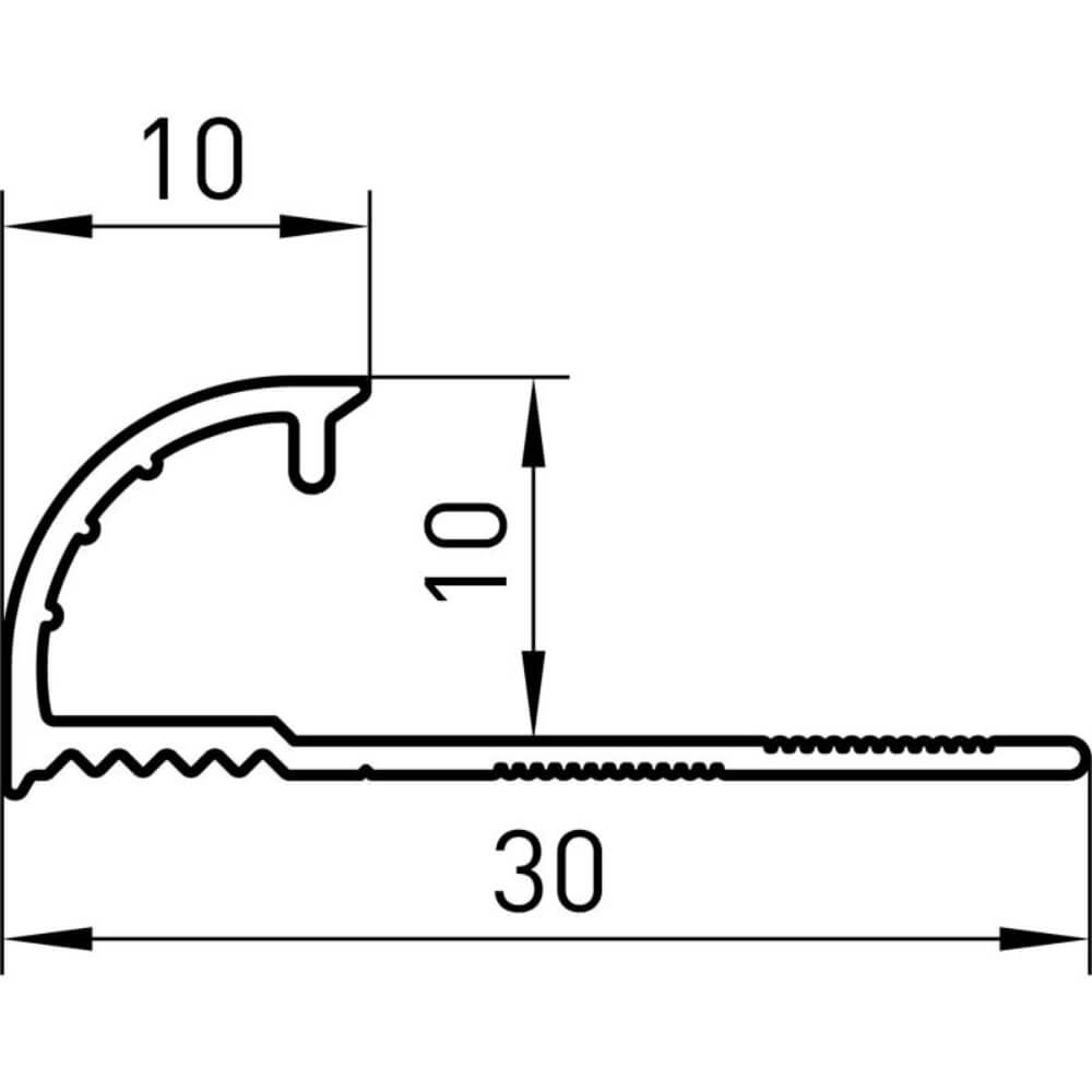 Profil pentru Colt Exterior TRA100/00, Aluminiu, 10 mm x 2.5 m, Grafit, Profil de Colt, Profil pentru Colt, Profil de Trecere Colt, Profil Trecere Colturi, Profil pentru Colturi, Profil Trecere Faianta, Profil Trecere Gresie