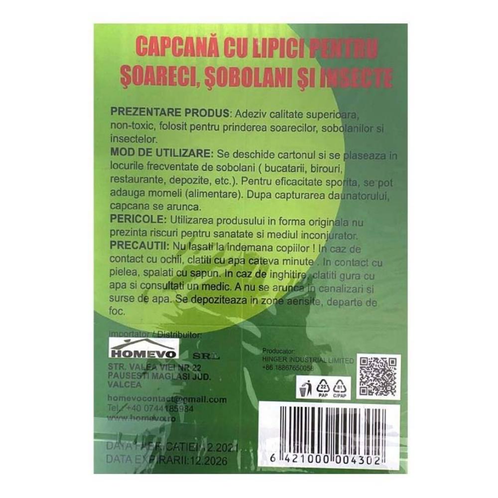 Homevo Capcana cu Lipici pentru Soareci, Sobolani si Insecte