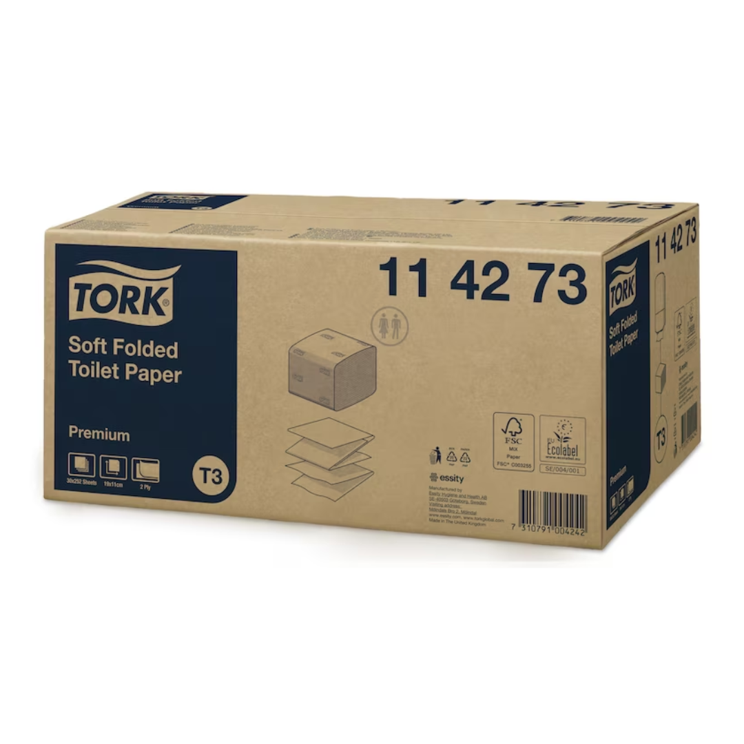 Hartie Igienica Tork Soft Pliata, 2 Straturi, 252 Foi/pachet - 30 Pachete/bax