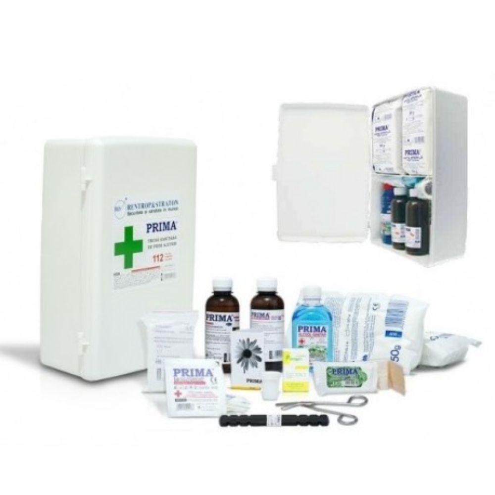 Trusa Medicala de Prim Ajutor Nedetasabila, Fixare pe Perete, Avizata MS, Valabilitate 24 Luni, Trusa Sanitara de Prim Ajutor pentru Perete, Trusa de Prim Ajutor Fixa, Truse Medicale de Prim Ajutor Fixe