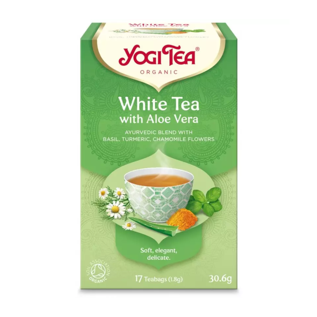 Ceai Bio Alb Cu Aloe Vera, 17 Pliculete A 30.6gr Yogi Tea