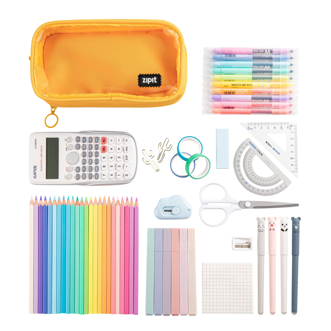 Penar Cu Fermoar Zipit Half & Half, Cu 3 Buzunare - Yellow