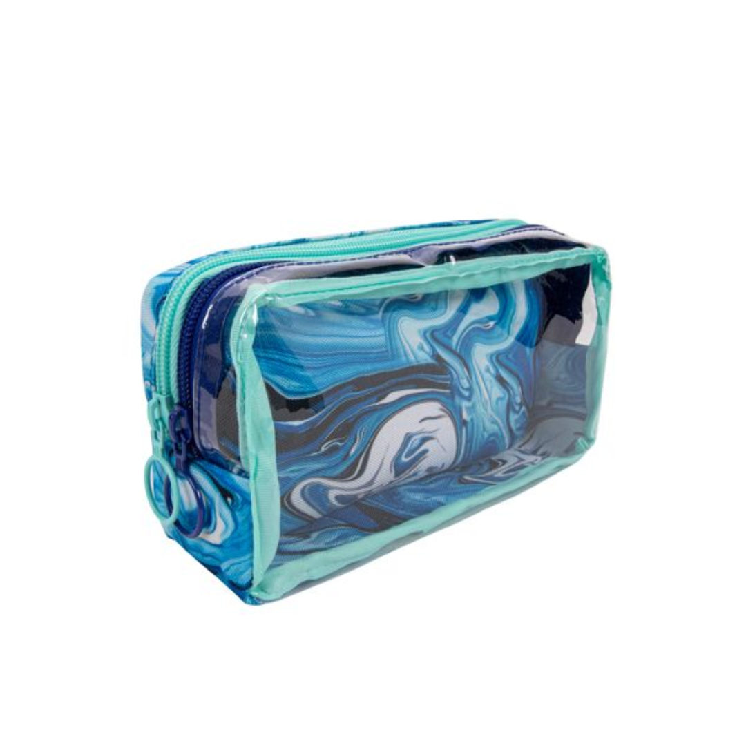 Penar Cu Fermoar Zipit Half & Half, Cu 2 Buzunare - Blue Waves