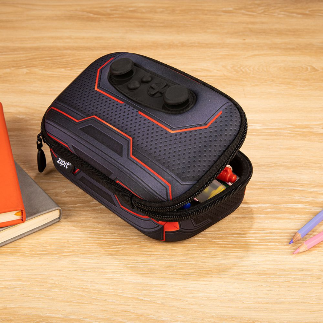 Penar Cu Fermoar Zipit Gaming Joystick Storage Box Cu Buzunar Interior - Black Joystick